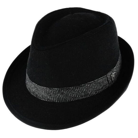 Ascentix Men's Wool Blend All Season Fedora Hat with Herringbone Band - Picture 1 of 7